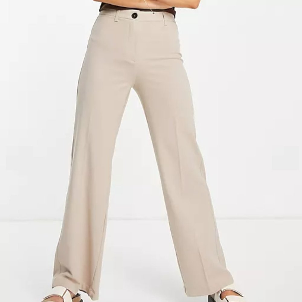Bershka Wide Leg Slouchy Dad Tailored Pants